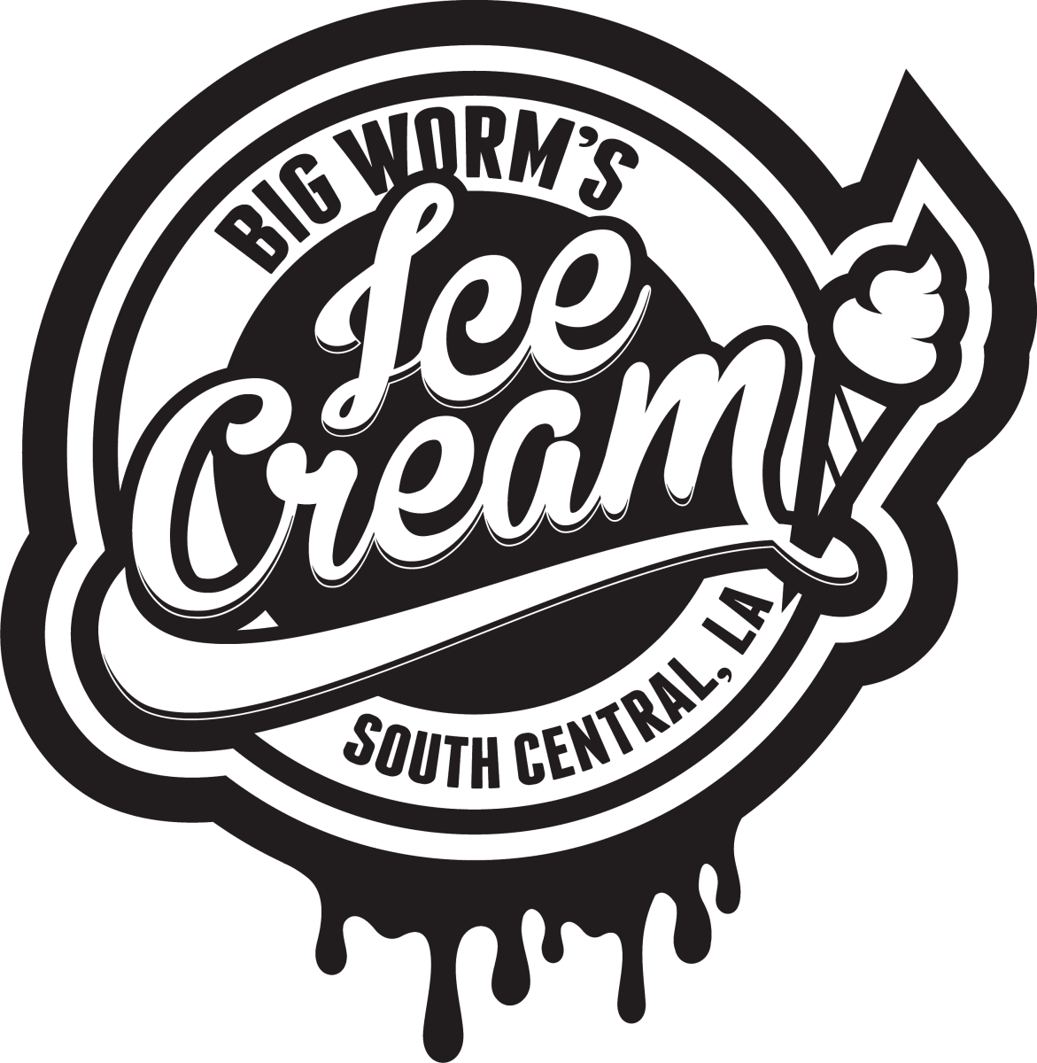 Big Worm Ice Cream - Ready To Press DTF Transfer - Buy Bulk DTF