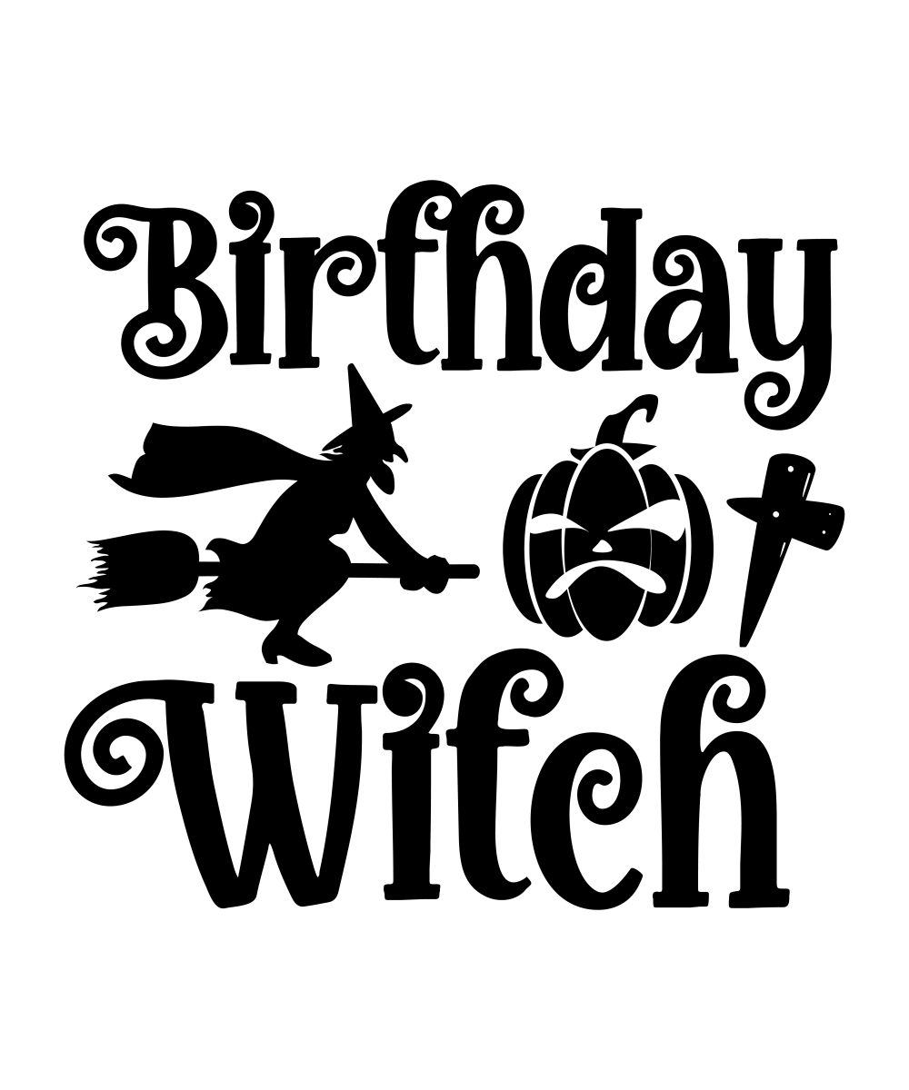 Birthday Witch - 01 Ready To Press DTF Transfer - Buy Bulk DTF