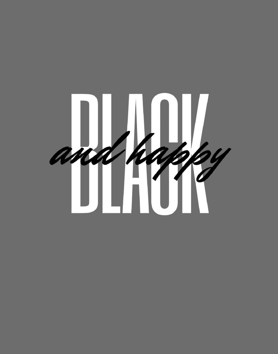 Black And Happy White Text Ready To Press DTF Transfer - Buy Bulk DTF