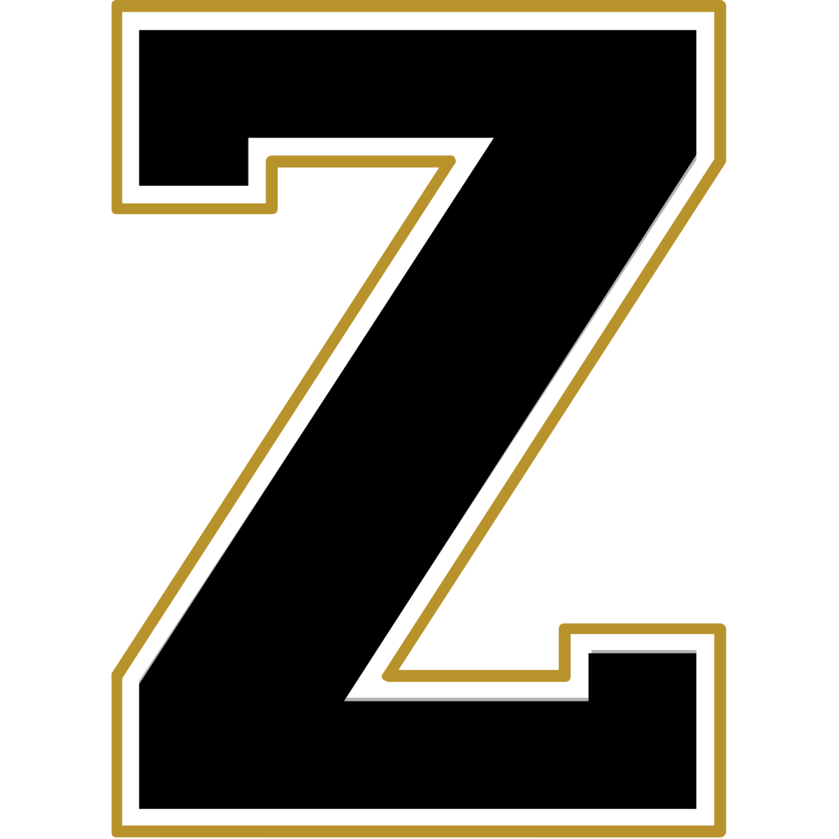 Black Gold Letter Z - Ready To Press DTF Transfer - Buy Bulk DTF