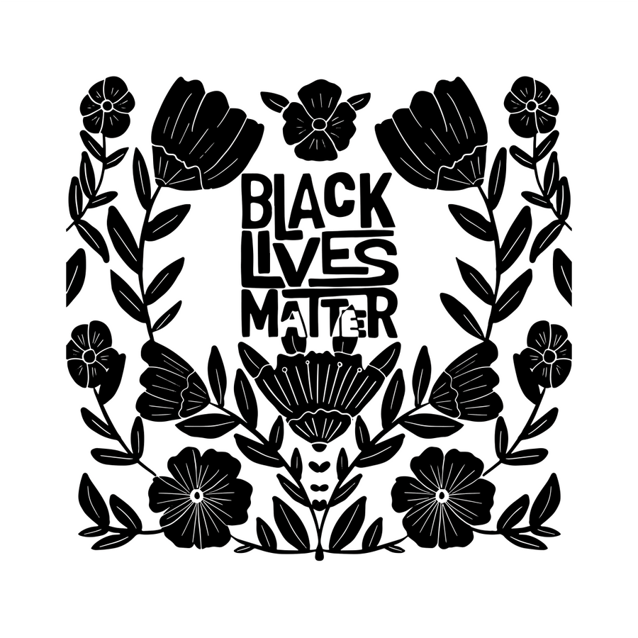 Black Lives Matter Floral Design Ready To Press DTF Transfer - Buy Bulk DTF