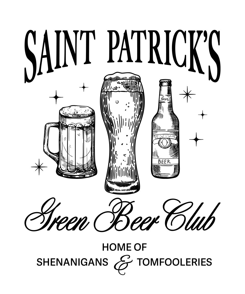 Black Saint Patricks Beer Club #2 - Ready To Press DTF Transfers - Buy Bulk DTF