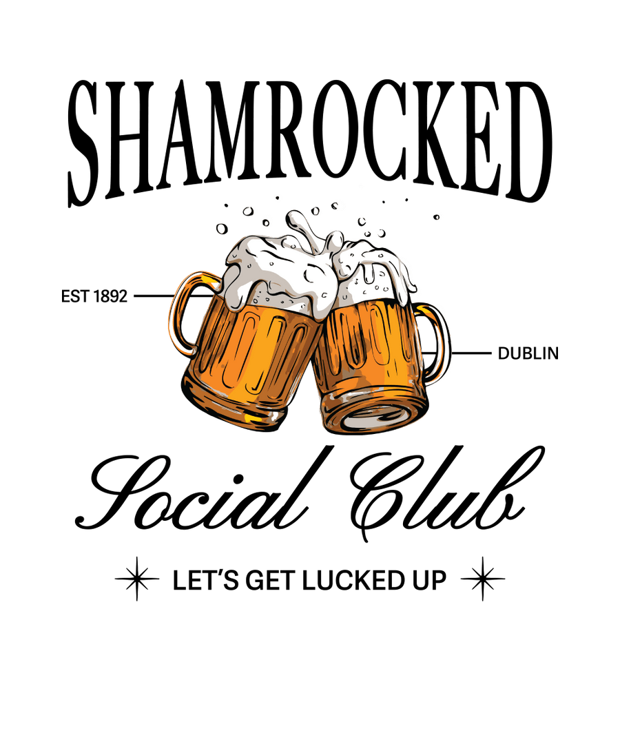 Black Shamrocked - Ready To Press DTF Transfers - Buy Bulk DTF