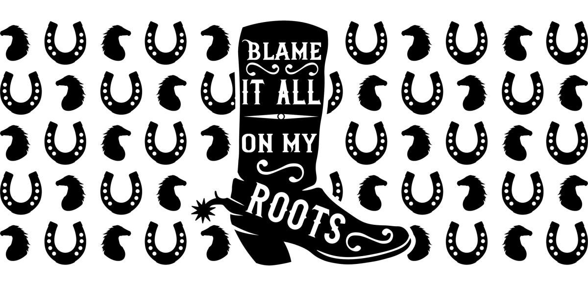 Blame it all on my roots - UV DTF Libbey Glass Wrap - Buy Bulk DTF