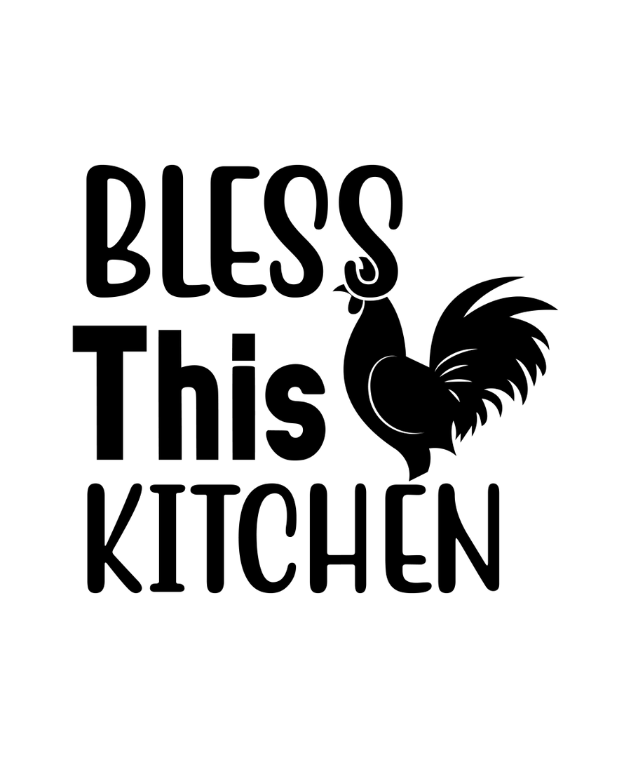 Bless This Kitchen - 01 Ready To Press DTF Transfer - Buy Bulk DTF