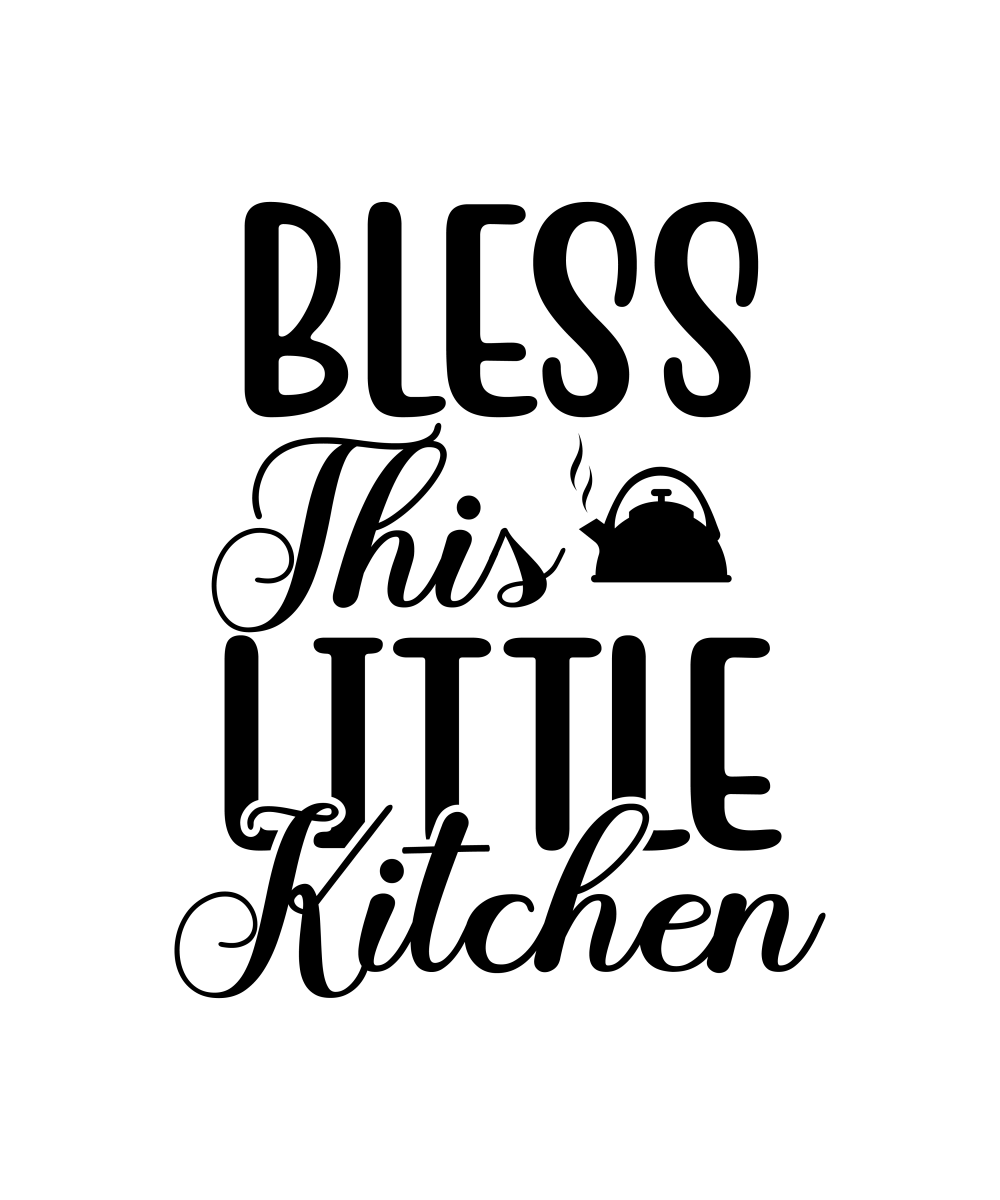 Bless This Little Kitchen Ready To Press DTF Transfer - Buy Bulk DTF