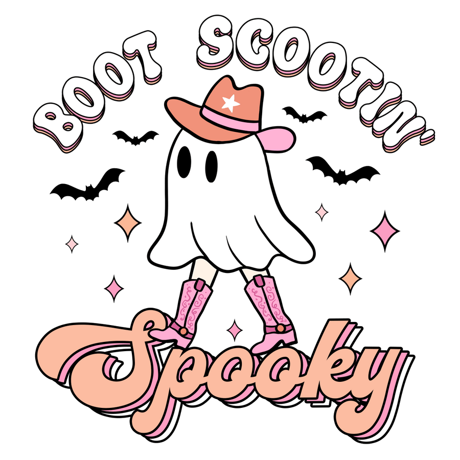 Boot Scootin Spooky - Ready To Press DTF Transfers - Buy Bulk DTF
