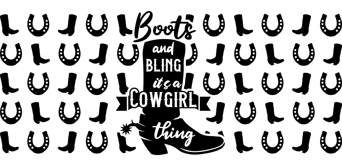 Boots and bling it’s a Cowgirl thing - UV DTF Libbey Glass Wrap - Buy Bulk DTF