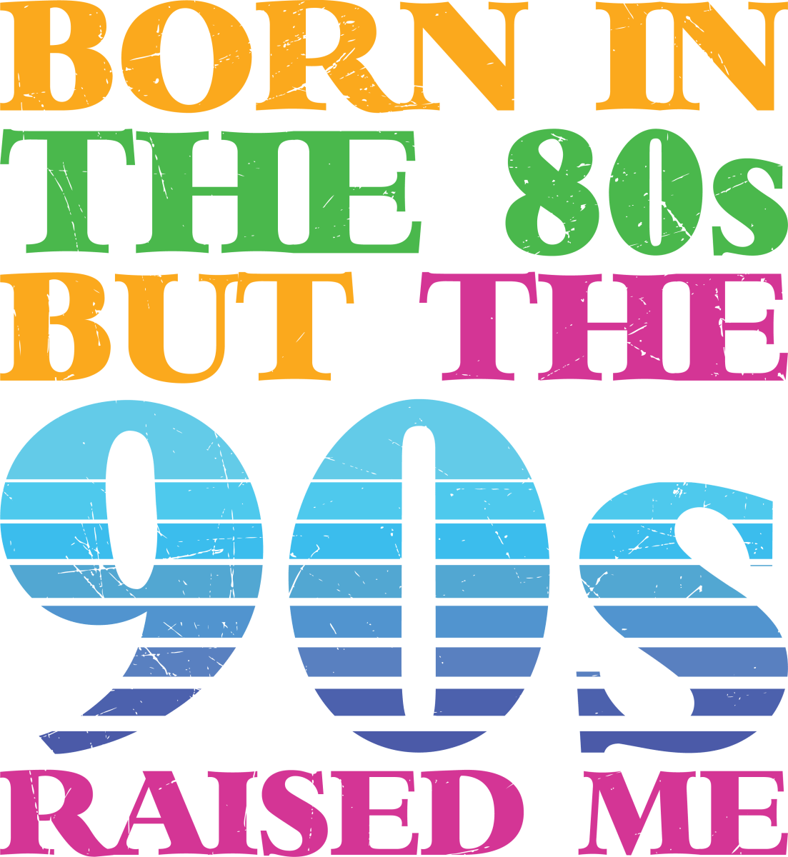 Born In the 80s but 90s Raised Me - Ready To Press DTF Transfer - Buy Bulk DTF