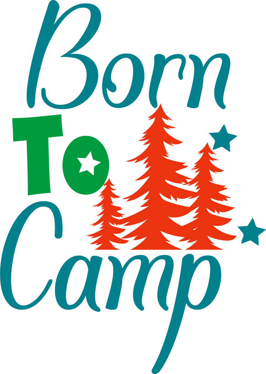 Born To Camp - 1004 Ready to Press DTF Transfer - Buy Bulk DTF