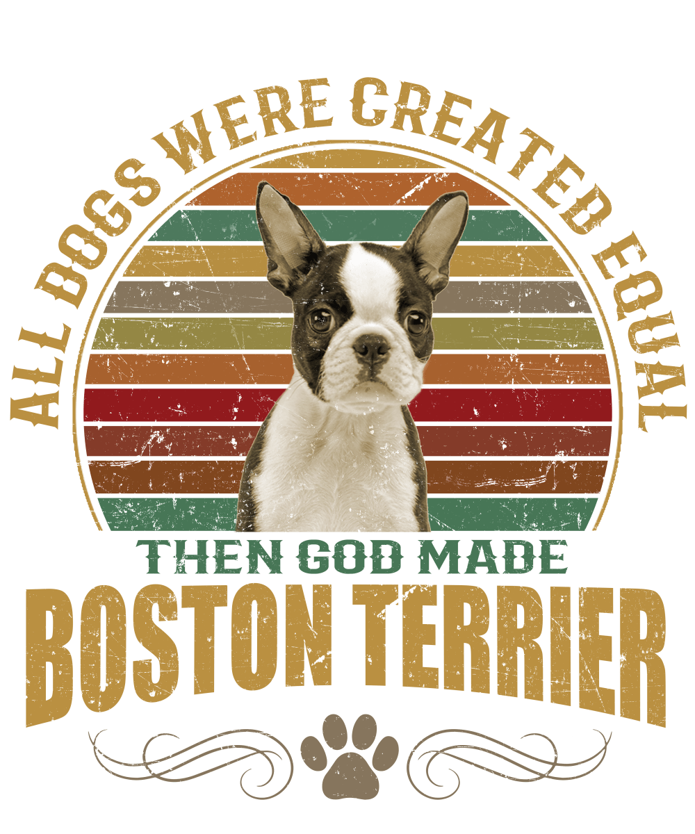 Boston Terrier Dog Lover Unisex Men’s T-Shirt Ready To Press DTF Transfer - Buy Bulk DTF