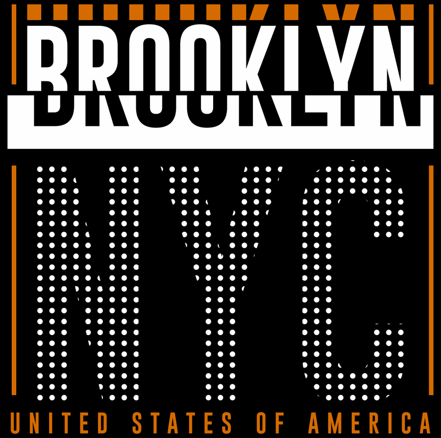 Brooklyn NYC Dots - USA - Ready To Press DTF Transfer - Buy Bulk DTF