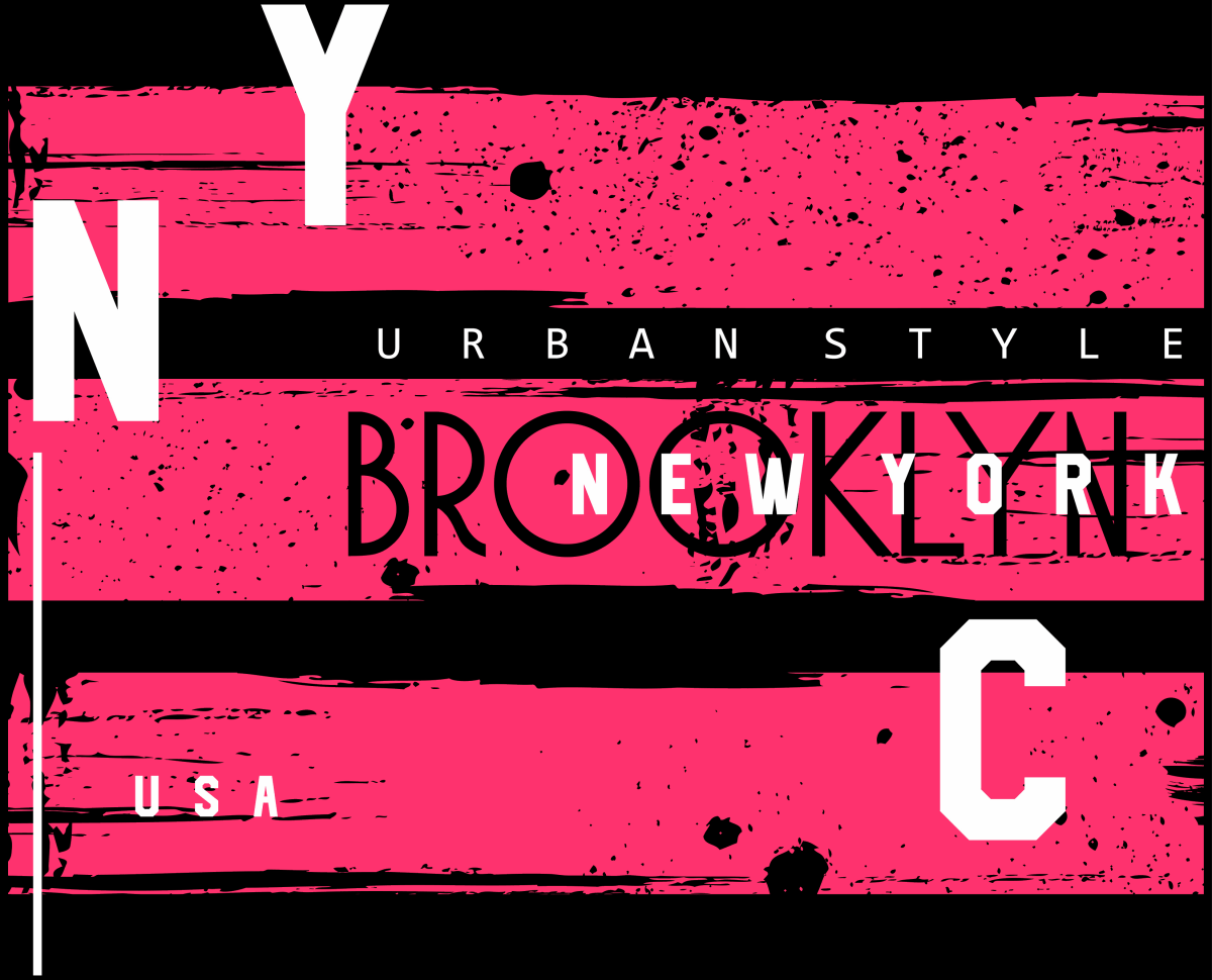 Brooklyn NYC - Urban Style - Flag - Ready To Press DTF Transfer - Buy Bulk DTF