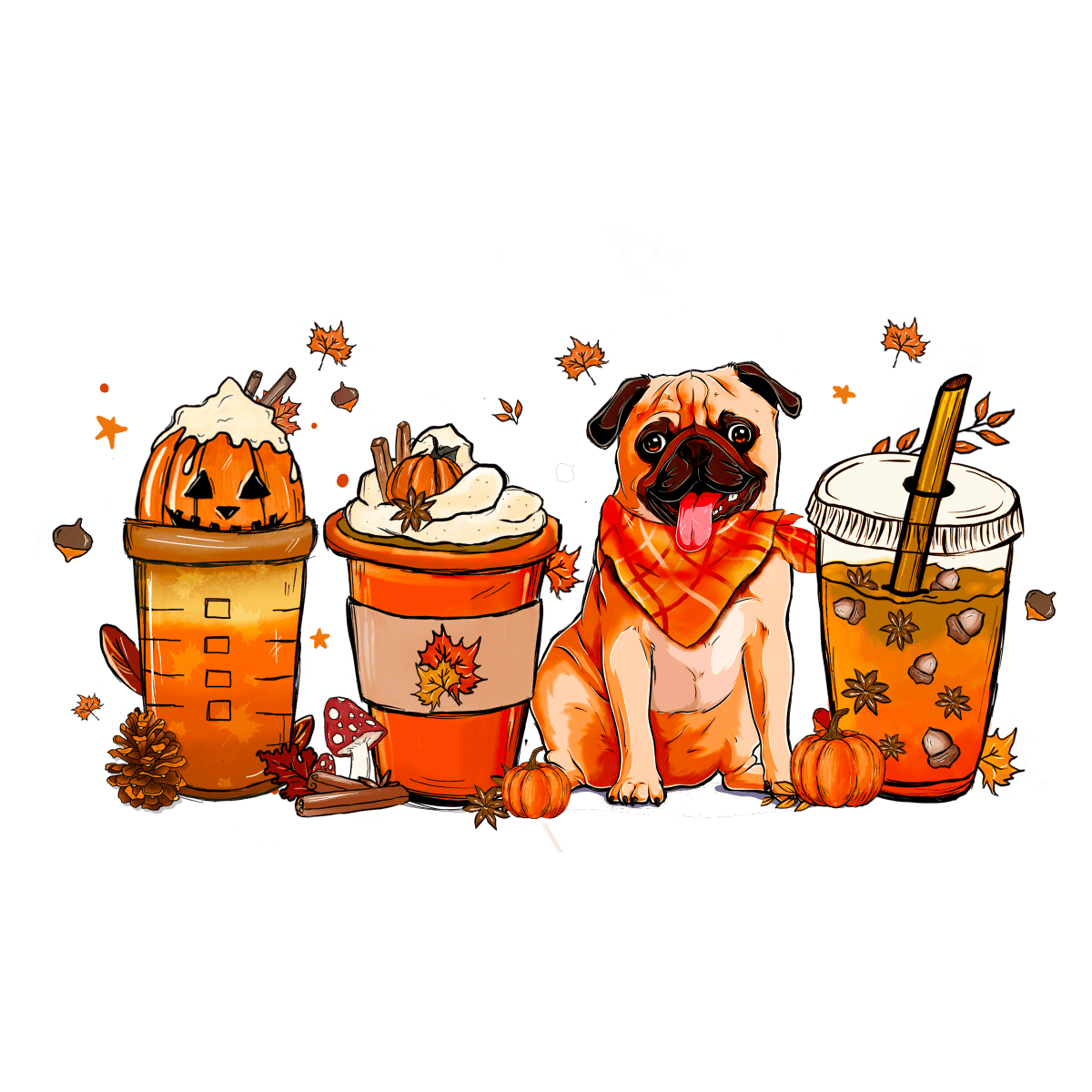 Bull Dog Coffee Mug - Ready To Press DTF Transfers - Buy Bulk DTF