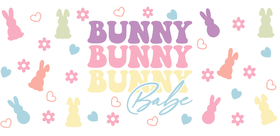 Bunny Babe - UV DTF Libbey Glass Wrap - Buy Bulk DTF