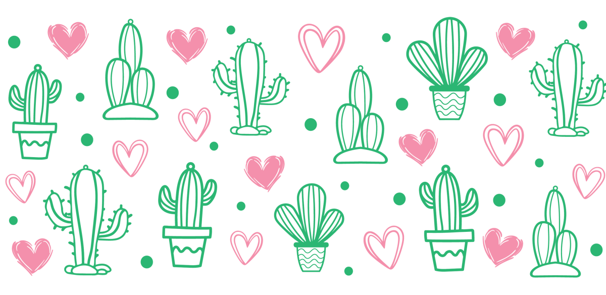 Cactus - UV DTF Libbey Glass Wrap - Buy Bulk DTF