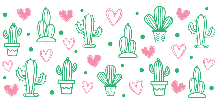 Cactus - UV DTF Libbey Glass Wrap - Buy Bulk DTF