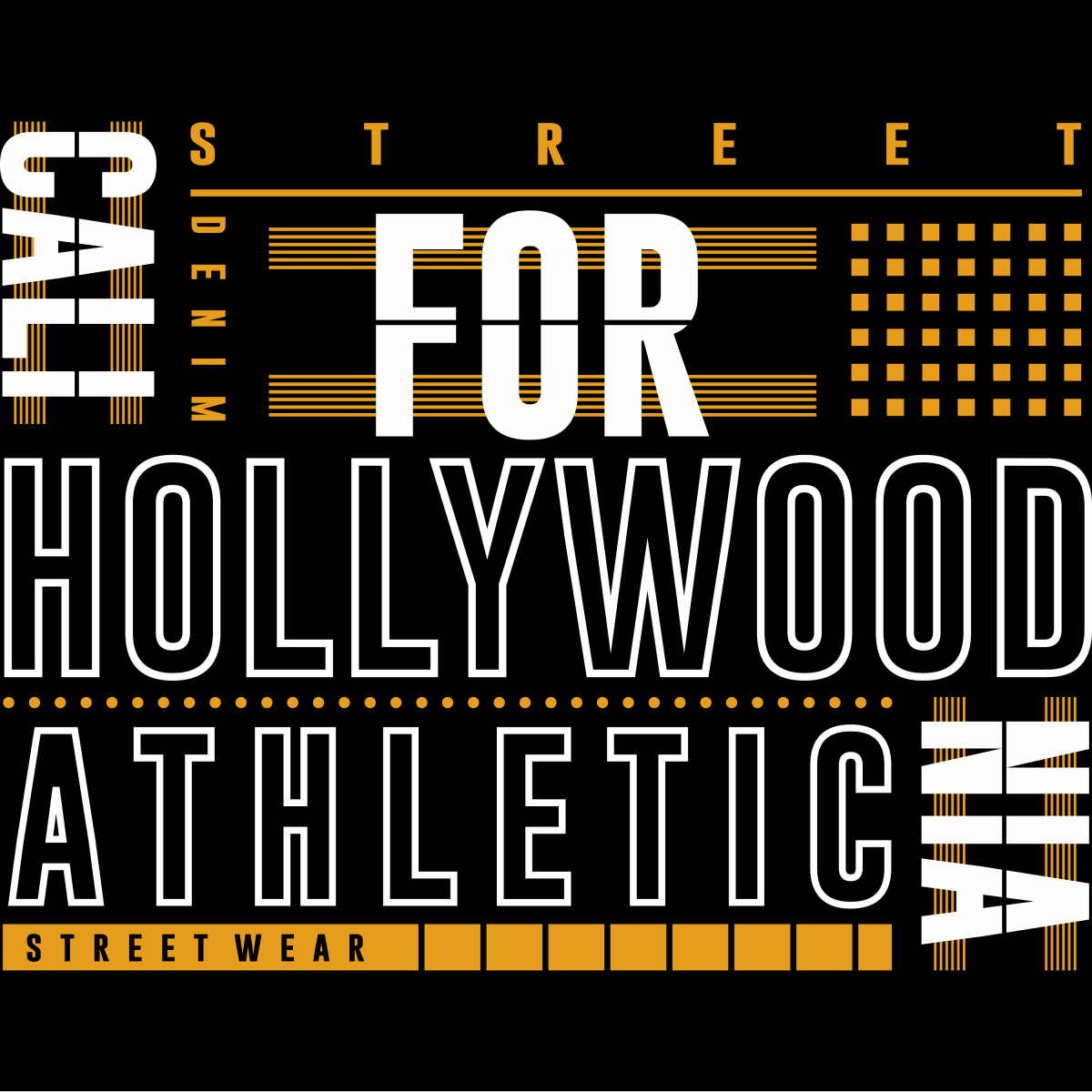 California Hollywood Streetwear - Ready To Press DTF Transfer - Buy Bulk DTF