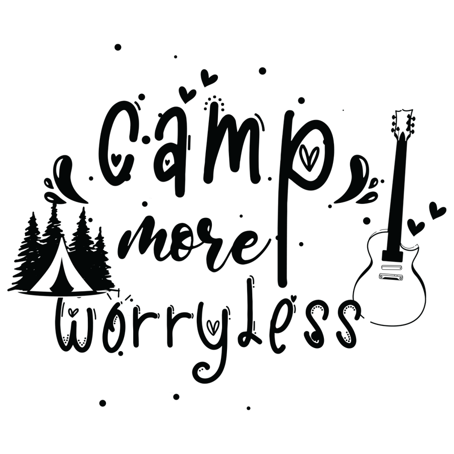 Camp More Worryless - Ready To Press DTF Transfers - Buy Bulk DTF