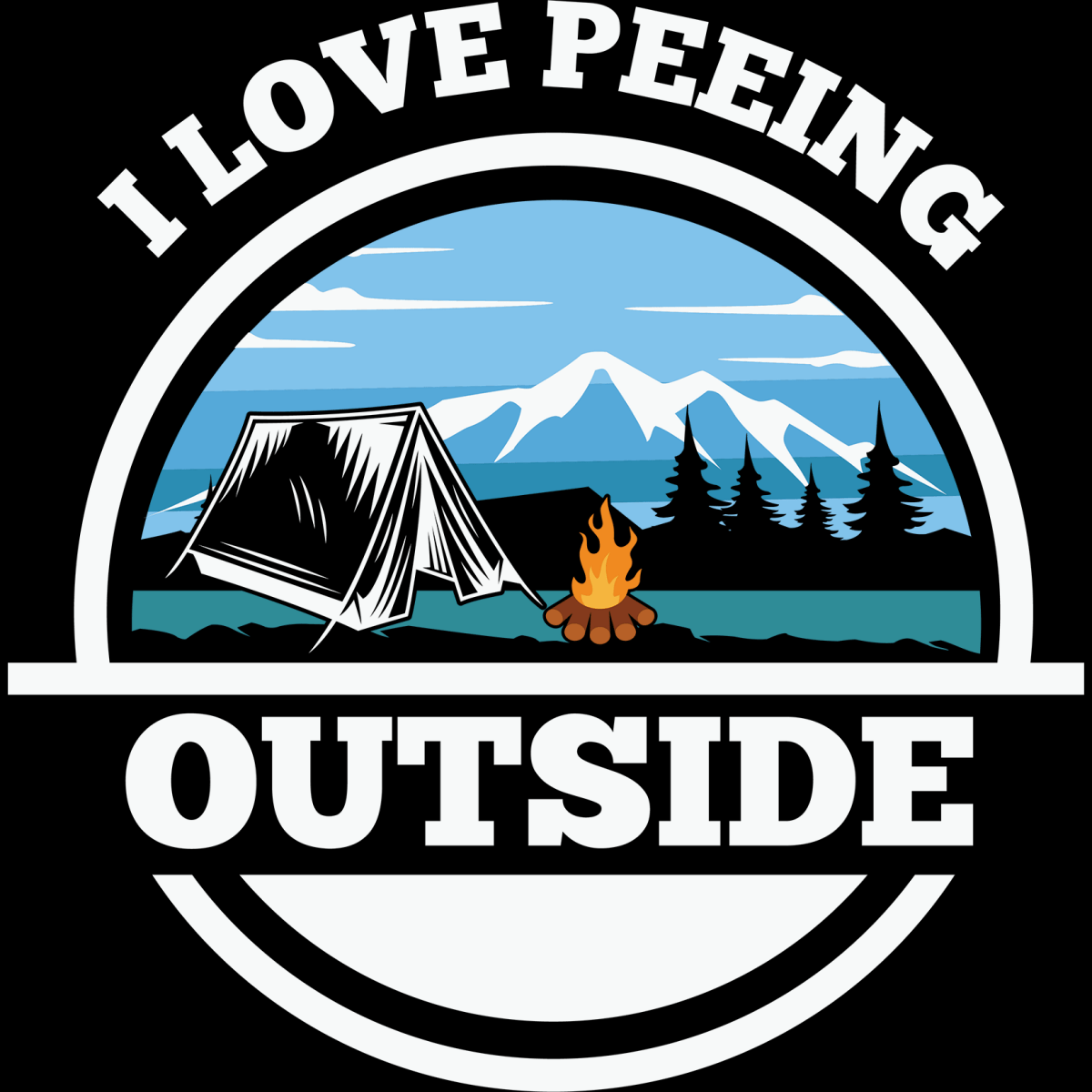 Camping, I Love Peeping Outside - Ready To Press DTF Transfers - Buy Bulk DTF