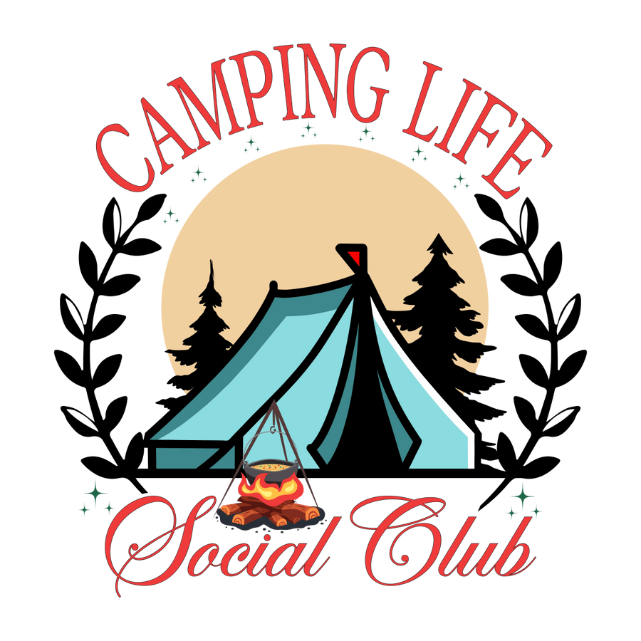 Camping Life Social Club - Ready To Press DTF Transfers - Buy Bulk DTF