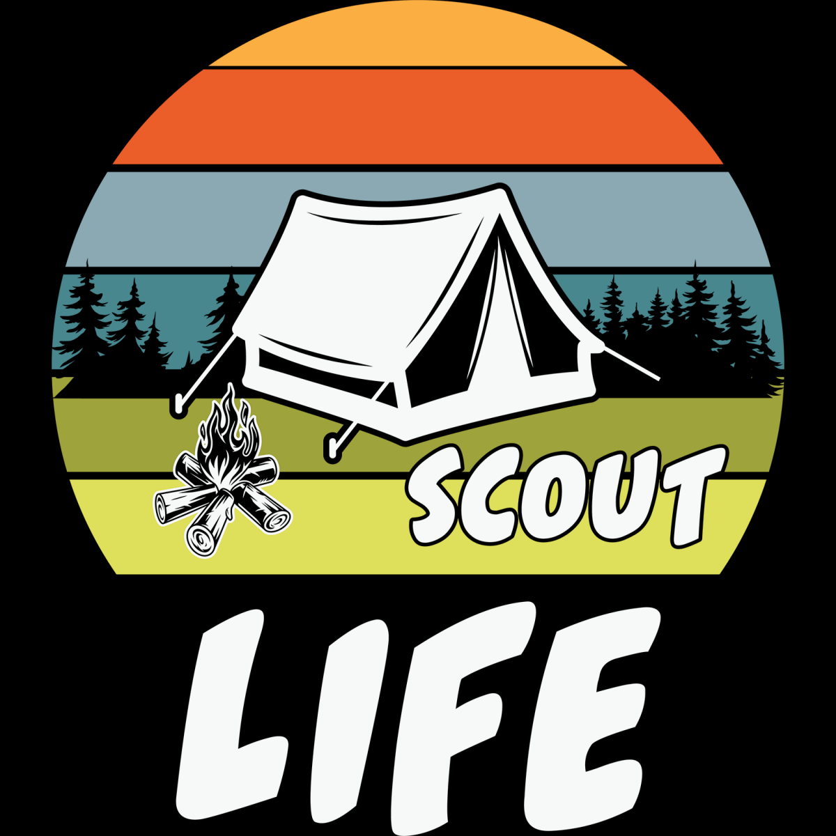 Camping Scout Life - Ready To Press DTF Transfers - Buy Bulk DTF