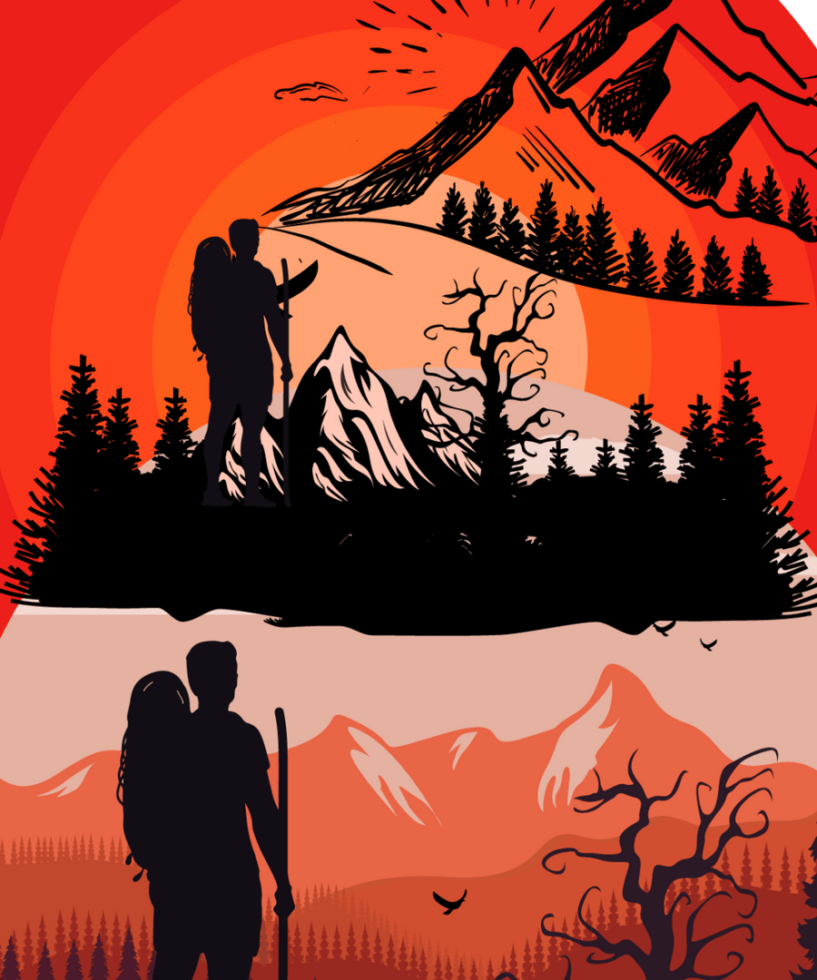 Camping Vector Illustration Ready To Press DTF Transfer - Buy Bulk DTF