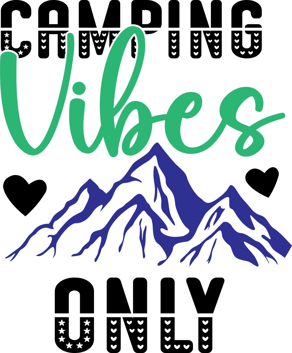 Camping Vibes Only - 1011 Ready to Press DTF Transfer - Buy Bulk DTF