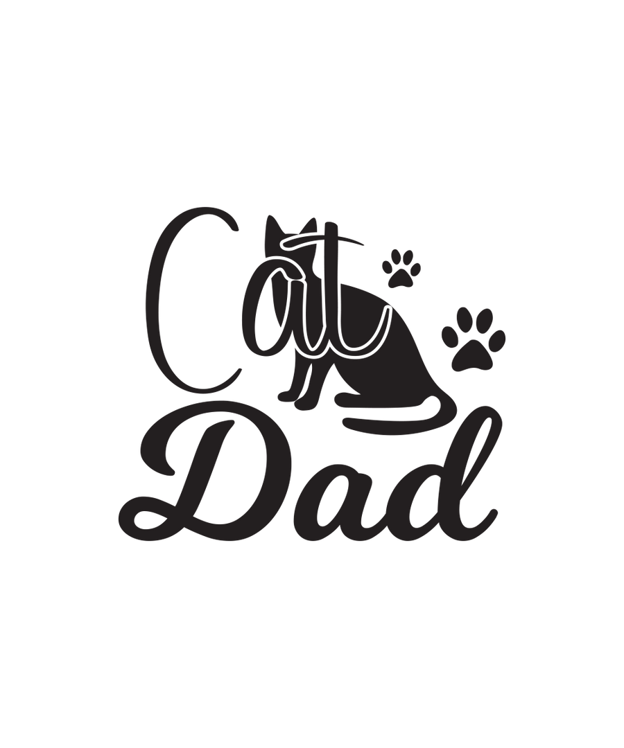 Cat Dad - Ready To Press DTF Transfer - Buy Bulk DTF