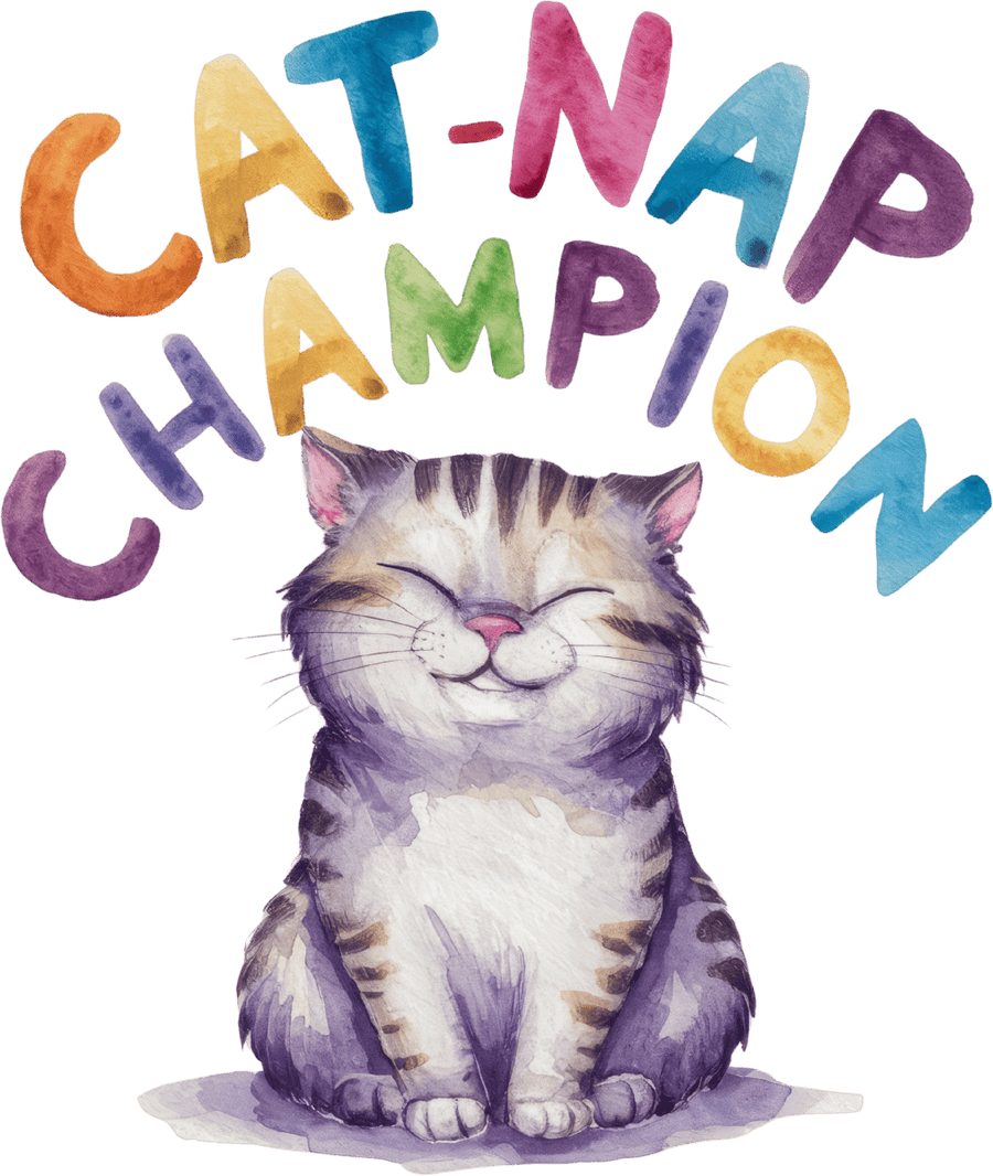 Cat - nap Champion - Ready To Press DTF Transfers - Buy Bulk DTF