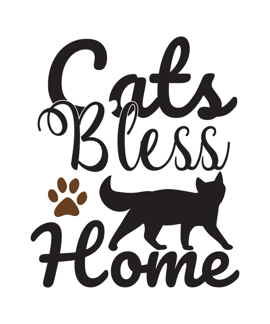 Cats Bless Home - Ready To Press DTF Transfer - Buy Bulk DTF