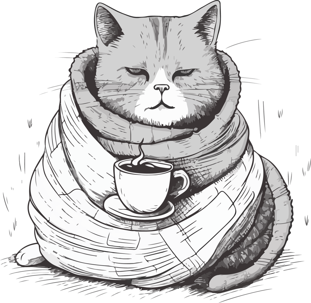 Cat’s Coffee Corner - Ready to Press DTF Transfers - Buy Bulk DTF