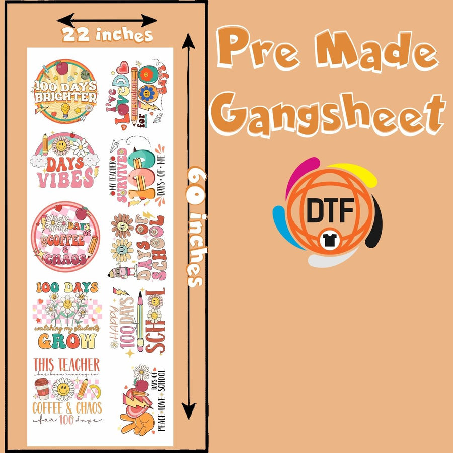 Century Celebration Pack Premade DTF Gangsheet - Buy Bulk DTF