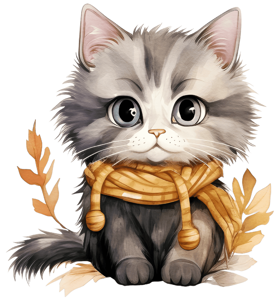 Charming Watercolor Cat Ready to Press DTF Transfers - Buy Bulk DTF