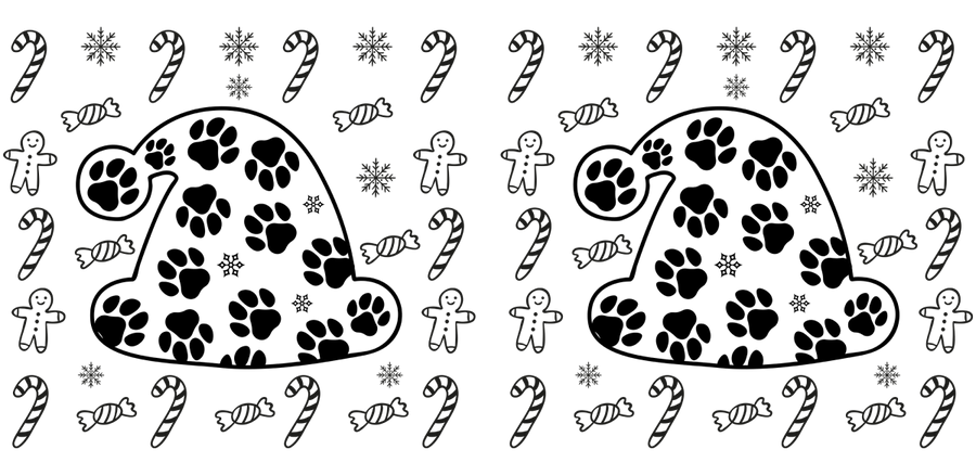 Cheerful Christmas Series UV DTF Libbey Glass Wrap - Buy Bulk DTF