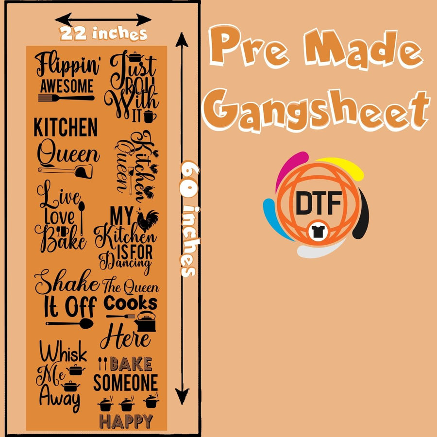 Chef's Choice Set Premade DTF Gangsheet - Buy Bulk DTF