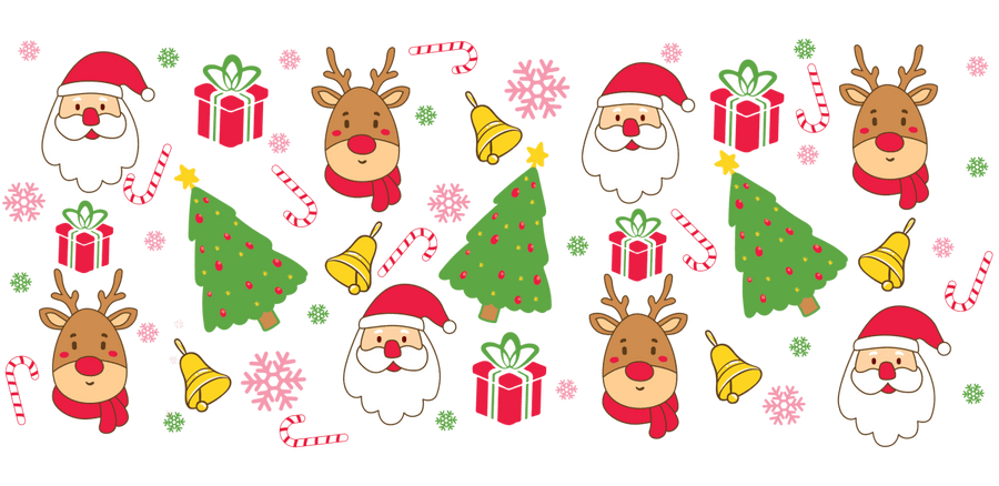 Christmas Bliss Collection UV DTF Libbey Glass Wrap - Buy Bulk DTF