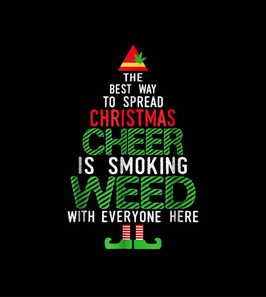 Christmas Cheer Smoking Weed Ready To Press DTF Transfer - Buy Bulk DTF