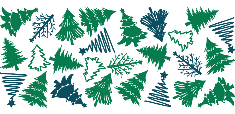 Christmas Tree UV DTF Libbey Glass Wrap - Buy Bulk DTF