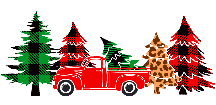 Christmas Truck UV DTF Libbey Glass Wrap - Buy Bulk DTF