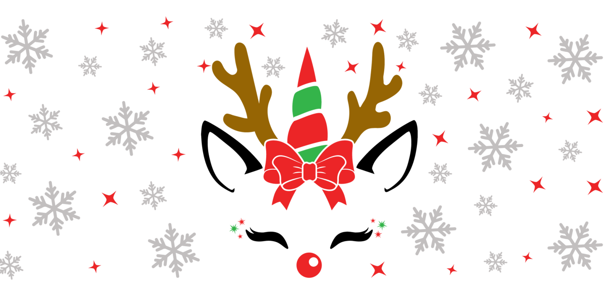 Christmas Unicorn UV DTF Libbey Glass Wrap - Buy Bulk DTF