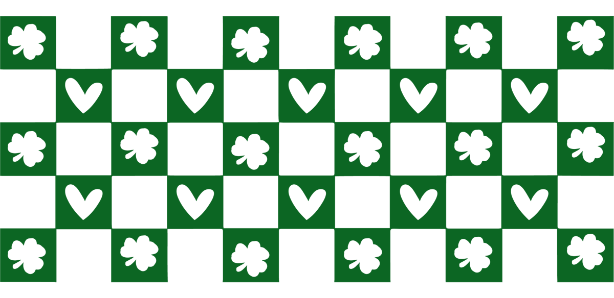 Clover Checkered - UV DTF Libbey Glass Wrap - Buy Bulk DTF