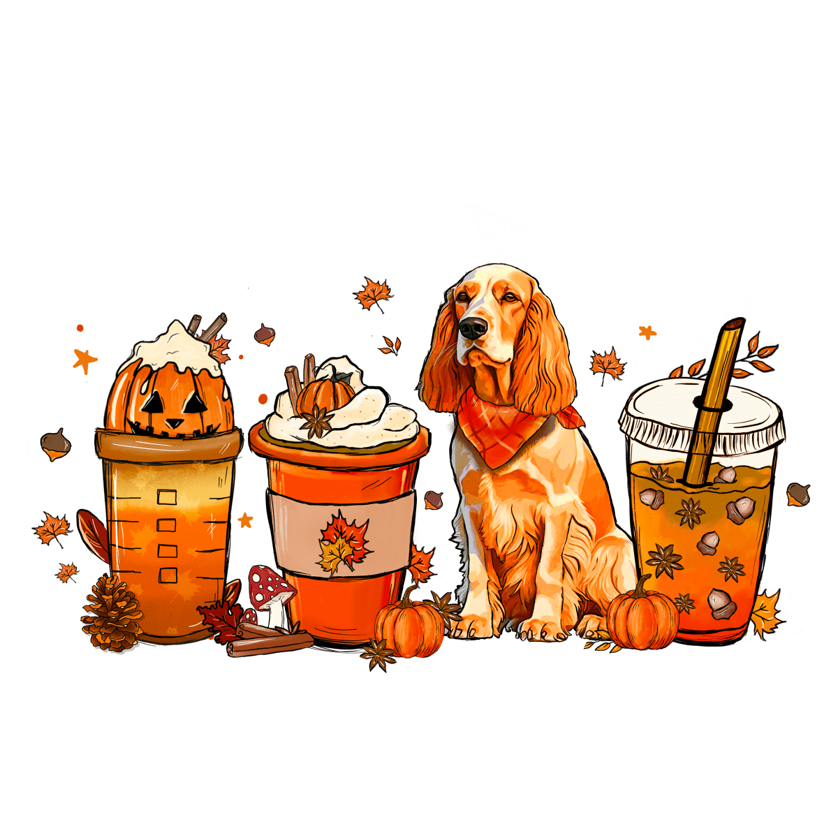 Cocker Spaniel Dog Coffee Mug - Ready To Press DTF Transfers - Buy Bulk DTF