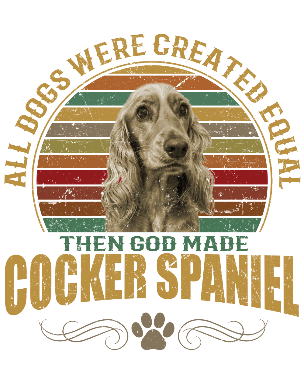 Cocker Spaniel Dog Lover Unisex Men’s T-Shirt Ready To Press DTF Transfer - Buy Bulk DTF
