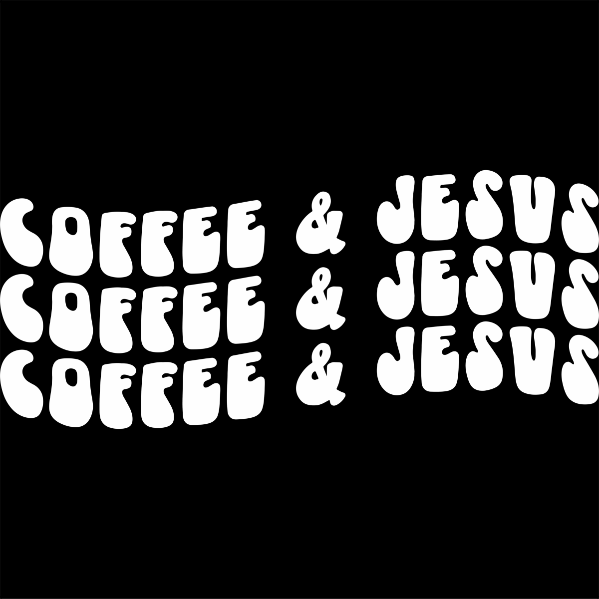 Coffee Jesus white - Ready To Press DTF Transfer - Buy Bulk DTF