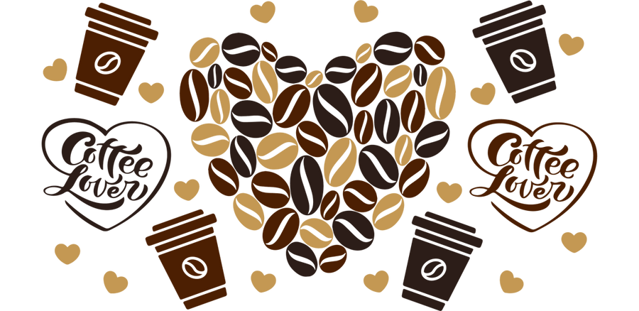 Coffee lover libbey 20 - UV DTF Libbey Glass Wrap - Buy Bulk DTF