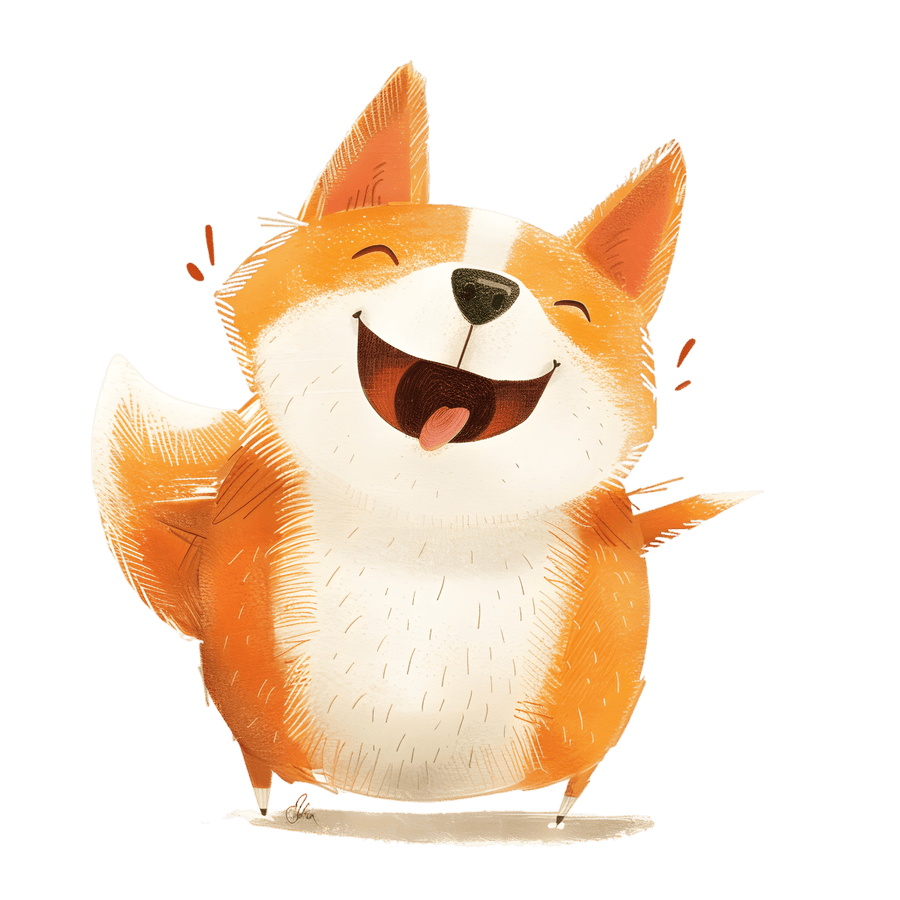Comical Corgi - Ready To Press DTF Transfers - Buy Bulk DTF