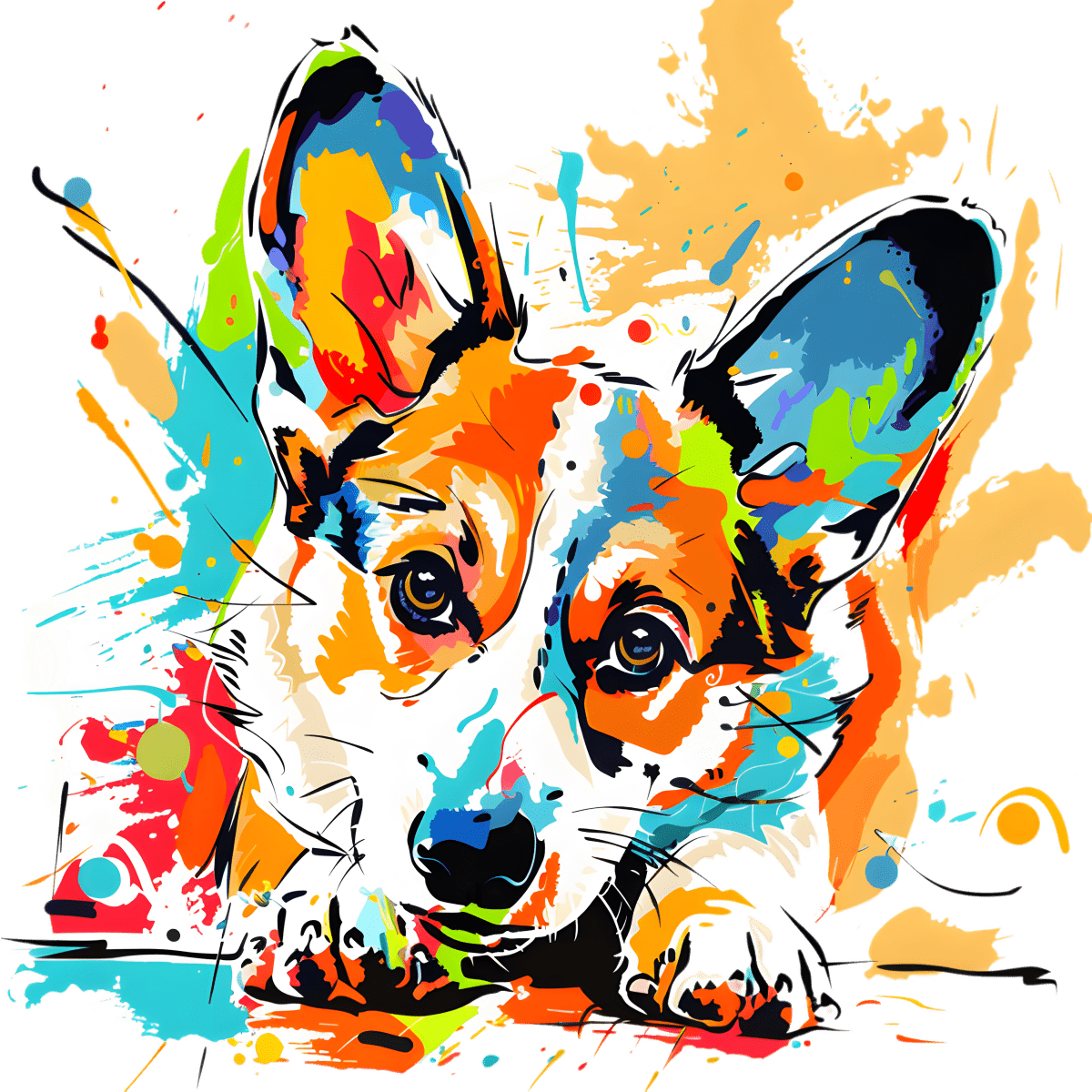 Corgi Art - Ready To Press DTF Transfers - Buy Bulk DTF
