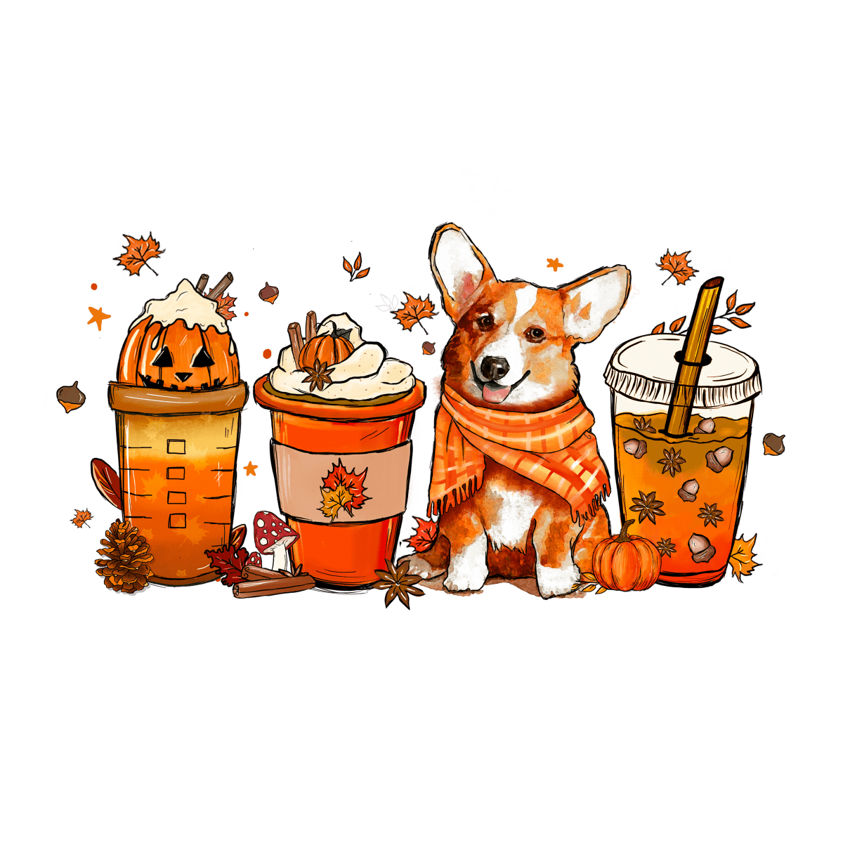 Corgi Dog Coffee Mug - Ready To Press DTF Transfers - Buy Bulk DTF