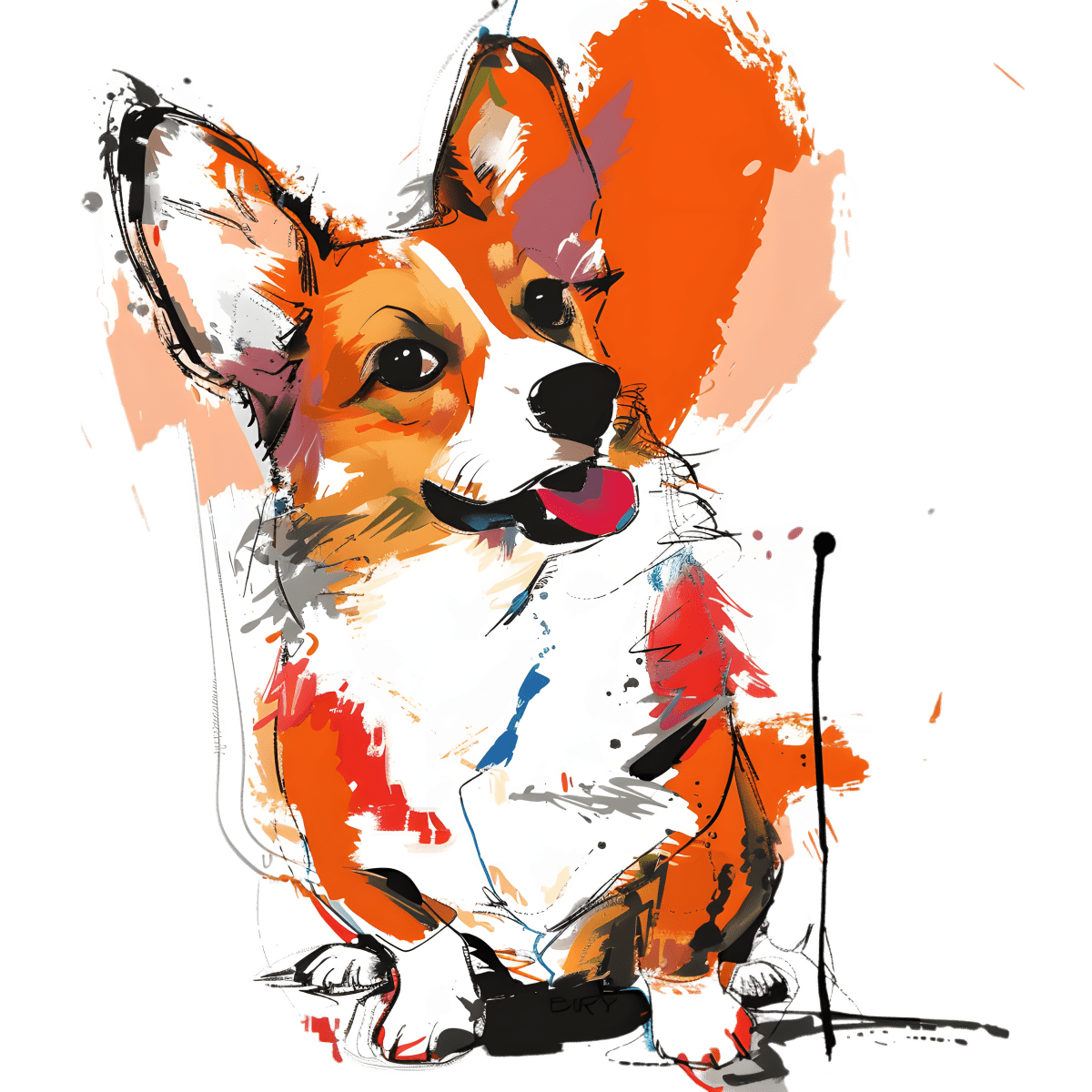 Corgi Fun Art - Ready To Press DTF Transfers - Buy Bulk DTF